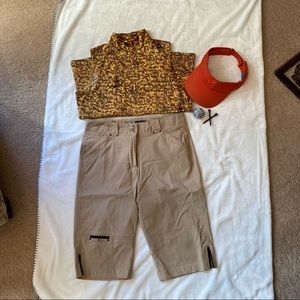 Jamie Sadock 3 pc outfit. Includes shirt, shorts and visor